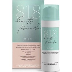 Крем для лица, 818 Beauty formula (818 Бьюти Формула) 50 мл дневной себорегулирующий для жирной чувствительной кожи