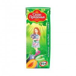 Сок Сады Придонья яблоко слива без сахара с 5 мес 200 мл