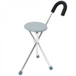 Трость-стул, C Rest С Рест алюминиевая складная 3-х опорная с резиновой ручкой до 80 кг хром