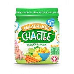 Пюре Маленькое счастье овощной салатик с 5 мес 90 г