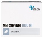 Метформин, таблетки 1000 мг 60 шт