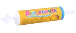 Аскорбиновая кислота Аскорбинка с сахаром и фруктовым вкусом 10 шт. табл. 25 мг / 2.9 г
